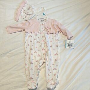 Carter's Pink and White Footies